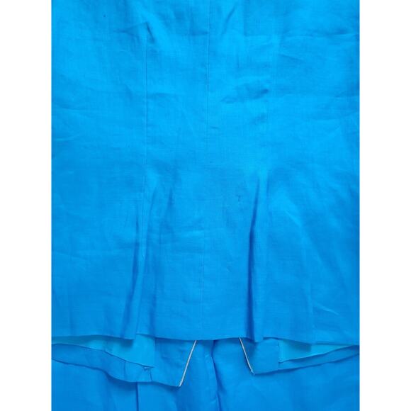 Vintage Anne French Aqua Beaded Jewels Skirt Set Deadstock NWT, Plus Size 16 - Picture 12 of 13